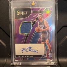 2021 Panini Select Franz Wagner Rookie Jersey Auto Purple Prizm /99 RC
