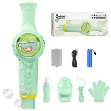 Fog Bubble Machine,Magic Smoke Bubble Wand for Kids, Green