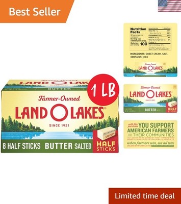 Delicious Salted Butter Half Sticks - 8 Convenient Sticks for Baking & Cooking