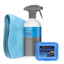 Koch Chemie Clay Spray Set + Petzoldt´s Reinigungsknete + Mikrofasertuch