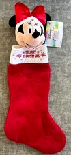 Disney Holiday Magic Mini Mouse Plush Head Christmas Stocking