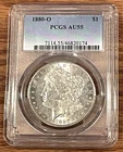 1880 O Morgan Silver Dollar PCGS AU55 Reverse of 1879