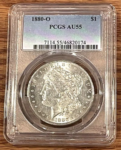 1880 O Morgan Silver Dollar PCGS AU55 Reverse of 1879
