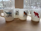 Vintage Anchor Hocking Fire Bird Mugs - Set Of 4