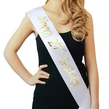 Happy 27th Birthday Sash for Women,Men,Girls and Boys,It's my 27th Birthday S...