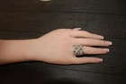 Vintage Judith Ripka Sterling Silver Chrome Diopside Ring Size 7