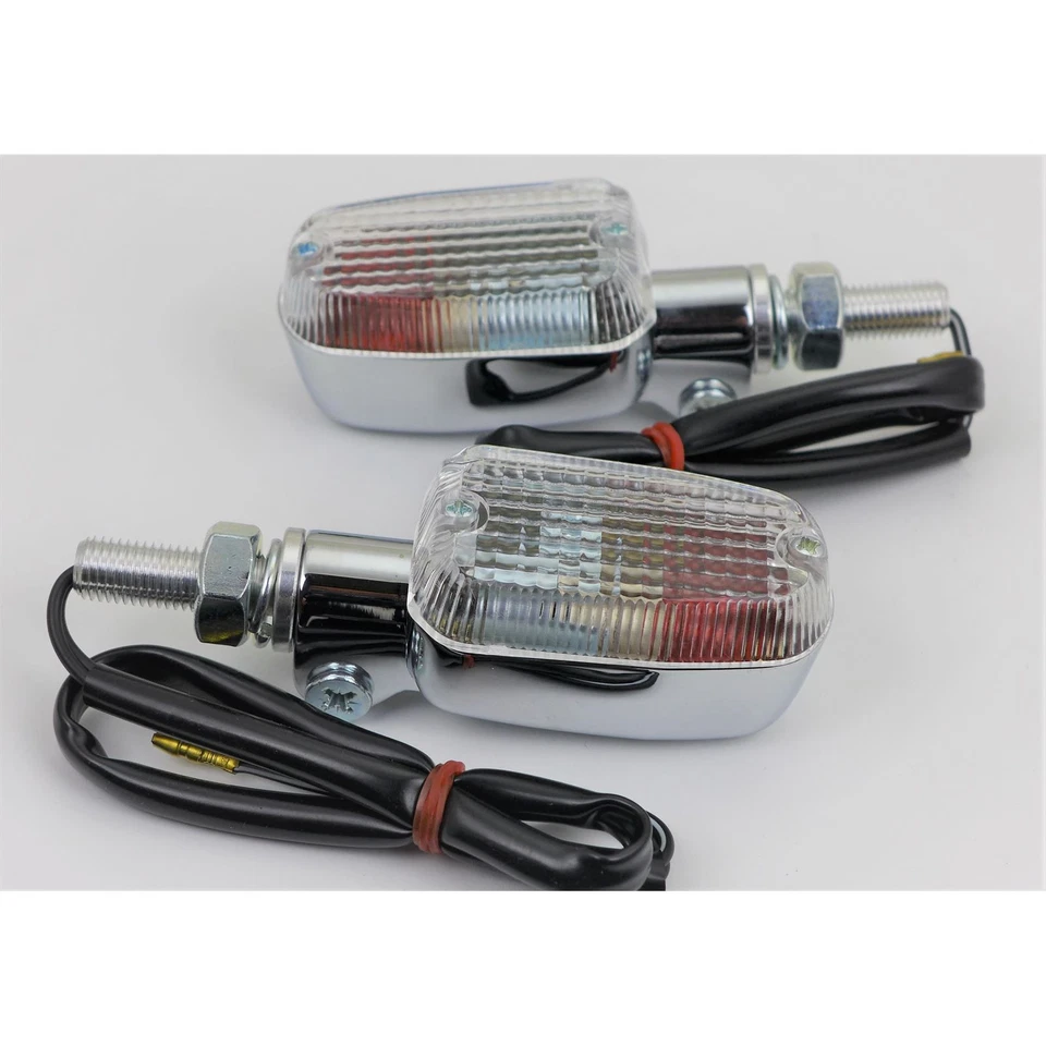 Lente transparente con señales de giro Mini Stalk Mark II - cromada - se adapta a la mayoría de los cruceros 20-2131 Foto 2 de 4