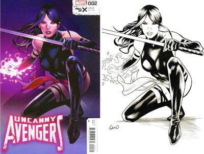 (2 Pack) Uncanny Avengers #2 Psylocke 1:50 Incentive Virgin Variant & Trade Set