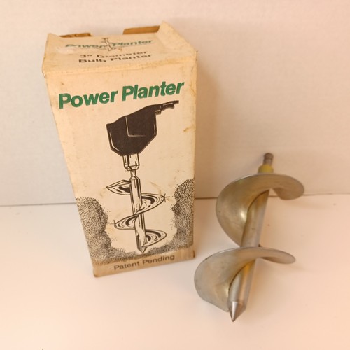 Power Planter Garden Auger For Drill 3" x 7" Bulb & Beddng Tool