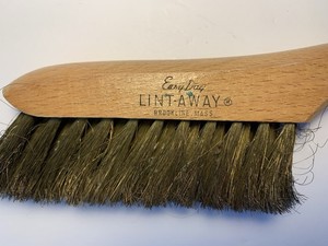 Easy Day Lint-Away Vintage Brush Brass Wire Bristles Wood Handle Upholstery