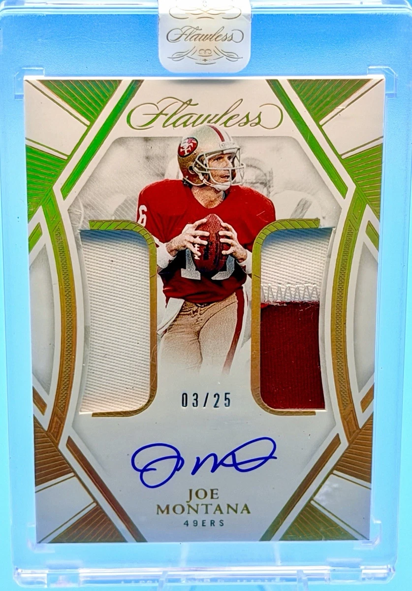 Panini Joe Montana Autographed Football Sports Trading Cards