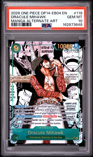 Dracule Mihawk (Manga) graded PSA 10 for sale on eBay