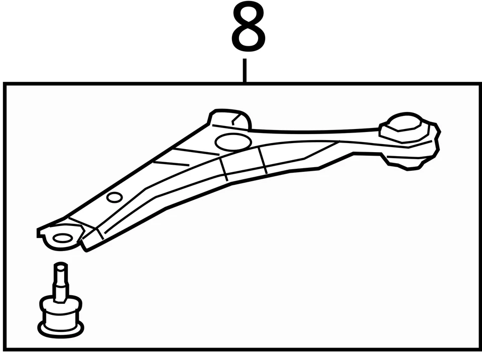 2008-2016 Chrysler Town & Country Passenger Front Lower Control Arm Oem NCJ84 - Image 3 of 3