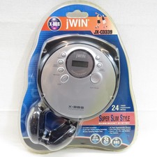 jWin Portable CD Player X-BBS JX-CD339 Super Slim Style w/24 Track Memory 2003