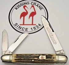 Vintage Kissing Crane Solingen Whittler Anglo Saxon Whittler - Stag Handles