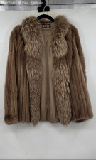 Avanti Vintage Brown Mink Fur Coat Women's M W Matching Fur Hat READ