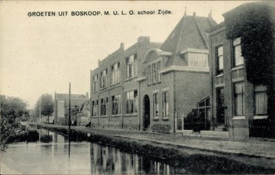 Ak Boskoop Alphen aan den Rijn Zuid-Holland Nederland, MULO school... - 11209458
