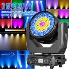 380W LED Moving Head Stage Light RGBW Zoom Wash Beam Spot Lighting DJ Disco DMX