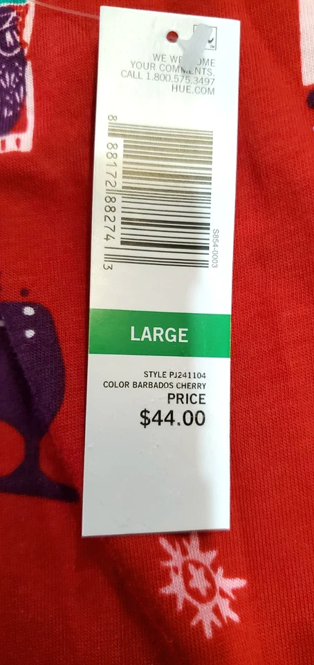 Pantalones de pijama para mujer Hue de invierno cócteles tiro medio rojos talla grande Foto 4 de 4