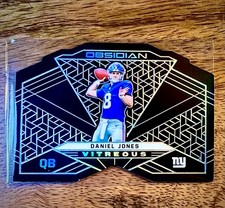 Daniel Jones #’d 1/50 FOTL RC 2019 Panini Obsidian Football Vitreous Die-Cut