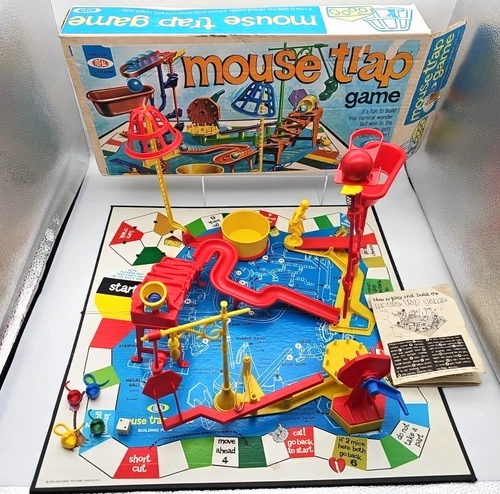 VTG 1976 Mouse Trap Board Game Ideal ORIGINAL BOX COMPLETE READ WORKS SEE VIDEO