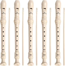 5Pc Soprano Recorder for Kids Student-German Fingering 8Hole Descant Recorder