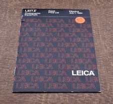 Leica Leitz 1984 Photographic Equipment Retail Price List