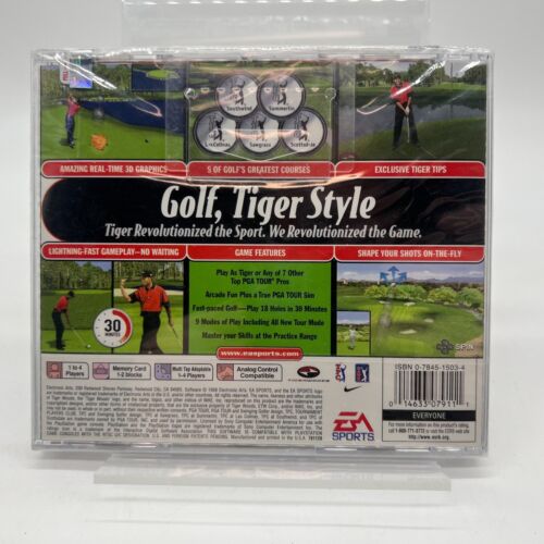 Tiger Woods 99 PGA Tour Golf Sony PlayStation 1 PS1 BRAND NEW FACTORY SEALED - Picture 3 of 8