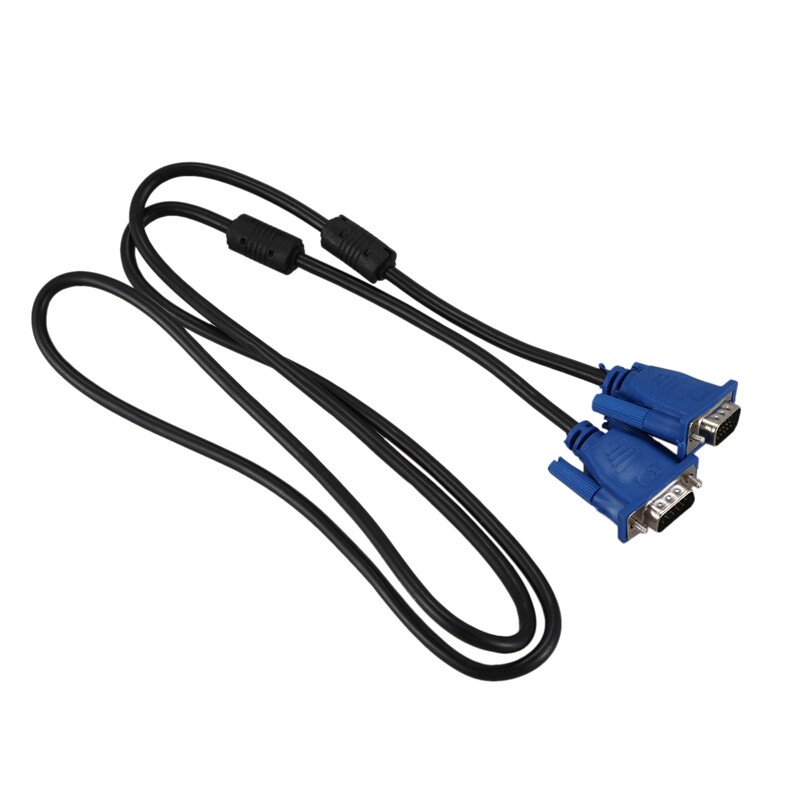 Black Blue VGA 15 Pin Plug Computer 