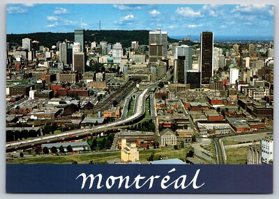 Postcard Canada Quebec Montreal Aerial View 23E