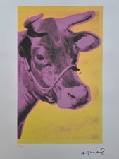 Litografia firmata Andy Warhol - mucca - certificato Leo Castelli