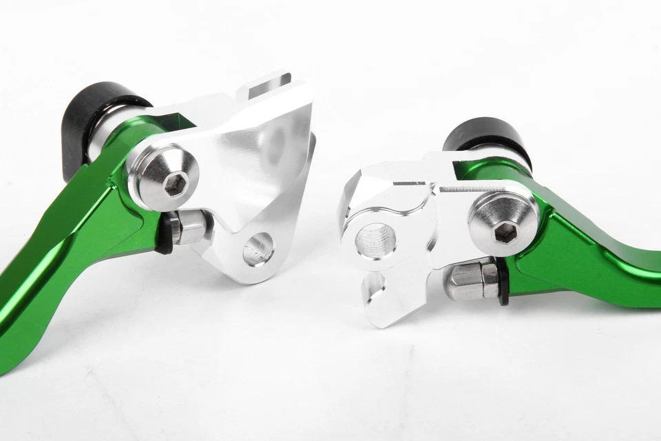 For Kawasa KX450F 2006-2012 Clutch Brake Levers CNC Pivot Green US Pair 09 10 11 - Imagem 4 de 4