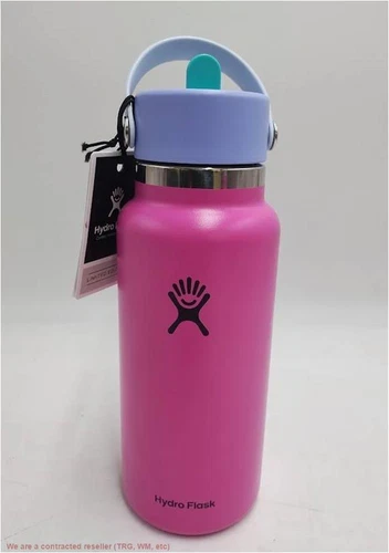 Hydro Flask 32oz Wide Mouth Flex Straw Water Bottle Holiday Punch SEE DETAILS