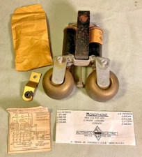 vintage telephone ringer bell, Automatic Electric, with documents