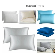 1800TC Microfiber Pillowcases - 2 Pillow Covers Per Set King Queen Standard Size