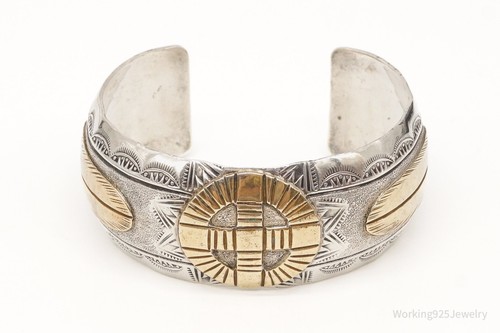 Vintage Navajo Copper/Brass Bracelet Signed JL GF | eBay Navajo 