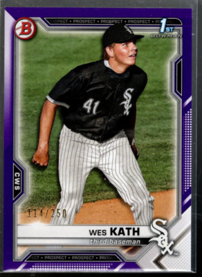 A9782- 2021 Bowman Draft Lila #BD43 Wes Kath / 250 - Nm-Mt