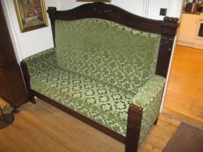 Tolles großes antikes Sofa um 1900 mit hoher Lehne 177 cm breit 128 cm hoch Top