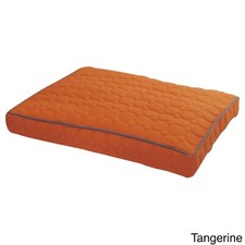 EZ Living Home Cirlcle Quilted Pillow Bed Tangerine Sz M Dog Pet Water-Repellent