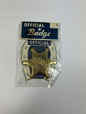 Vintage SHERIFF Star Official Badge Pinback Toy UNOPENED NOS Japan Cowboy