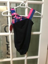 Danskin Kids Girls Ballet colorful One piece Bodysuit Medium 7/8 Dance