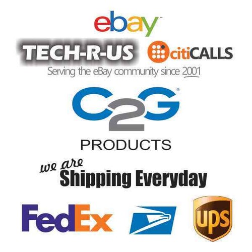 C2G 54323 8" DisplayPort Male to VGA HD-15 Female Adapter Converter Black - Picture 4 of 4