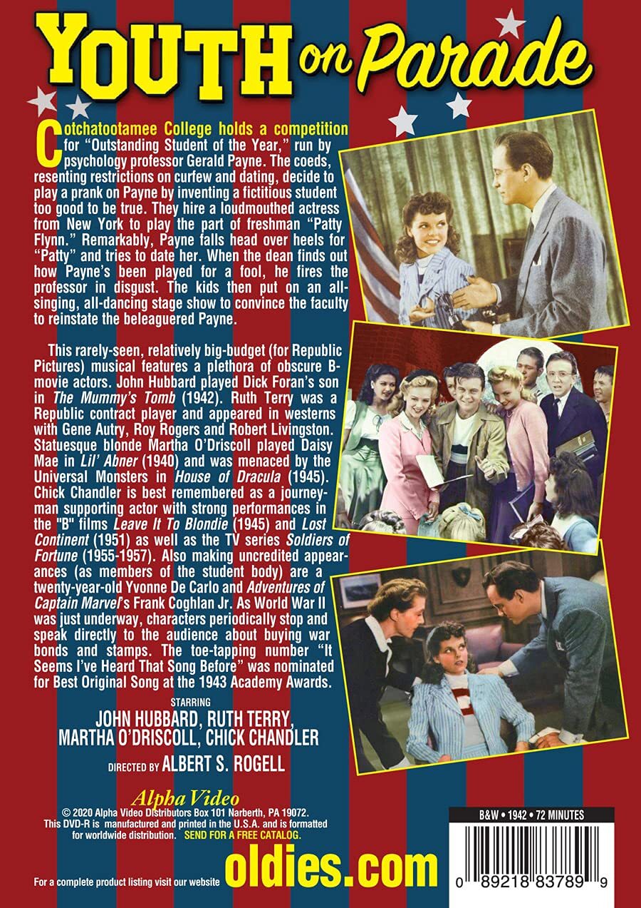 Youth on Parade (DVD) Chick Chandler John Hubbard Martha O'Driscoll Ruth Terry