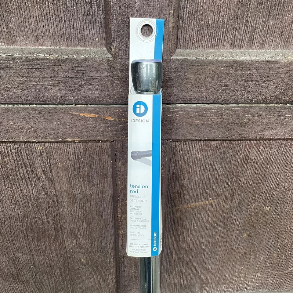 InterDesign Shower Curtain Tension Rod 26 42 Inch Small Matte Black Brand NEW - Image 2 of 4