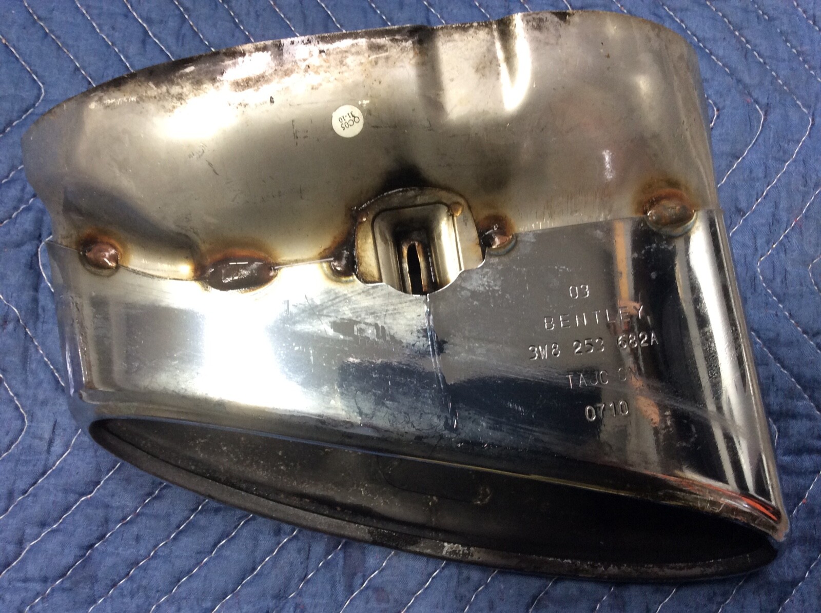 2011-18 Bentley Continental Right Exhaust Tailpipe Chrome Tip 3W8 253 682A