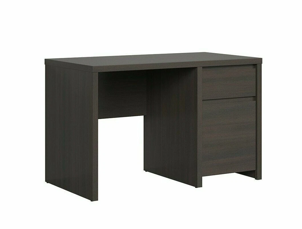 Modern Desk Home Office Study Dark Wood Wenge 120cm Door Drawer