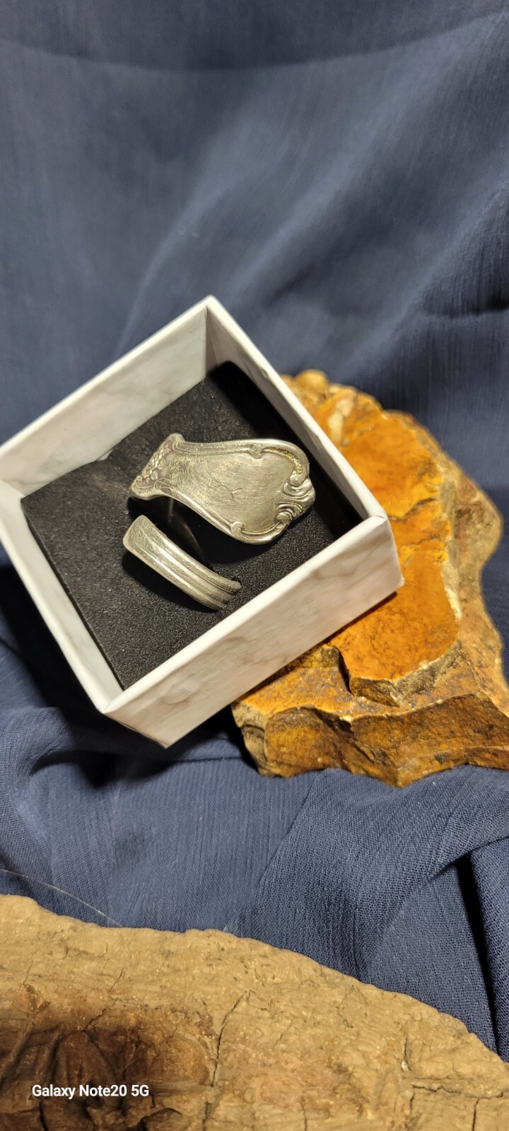 Silver Adjustable spoon ring size 10 - image 1