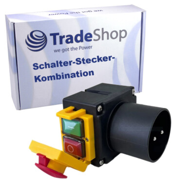 Schalter-Stecker Kombination DZ08-1 230V mit NOTAUS Klappe - baugleich: KOA7