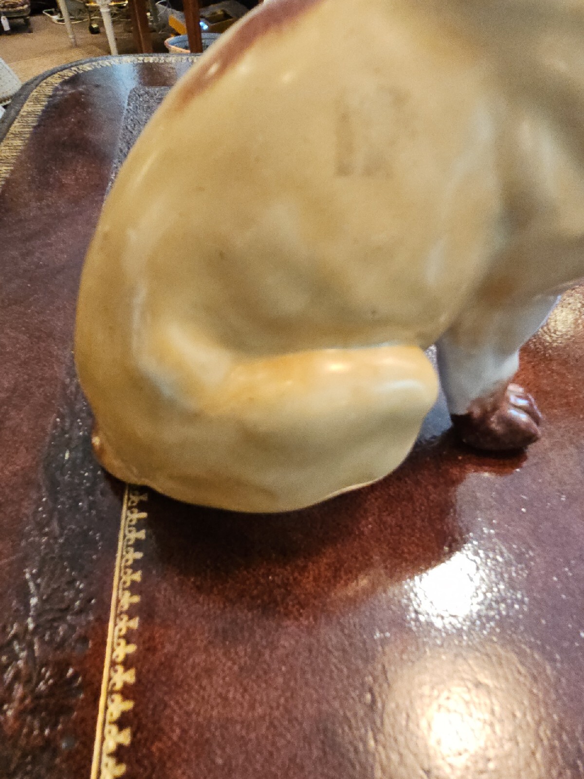 ANTIQUE 1800S GERMAN PUG DOG Figure Bell Collar Victorian Porcelain eBay