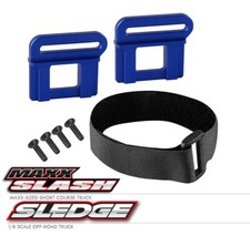 ALU BATTERY HOLD-DOWN MOUNT RETAINER 9628 FOR RC TRAXXAS 1/8 SLEDGE / MASS SLASH